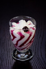 Delicious blackberry ice cream