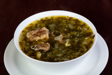 Hashlama soup with lamb