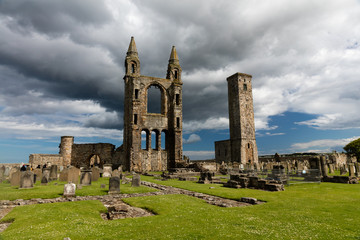 Cathédrale en ruine de Saint Andrews en Ecosse