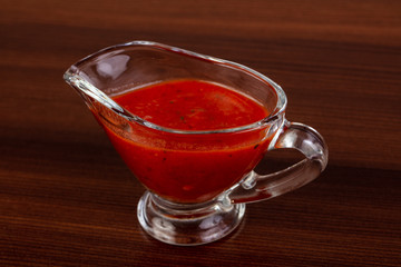 Tomato sauce in the bowl
