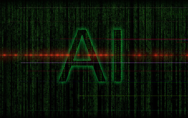 Artificial intelligence. Technology, artificial intelligence and innovation concept. Abstract digital backdrop. 