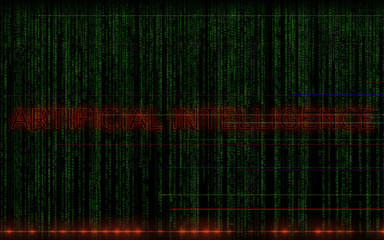 Artificial intelligence. Technology, artificial intelligence and innovation concept. Abstract digital backdrop. 