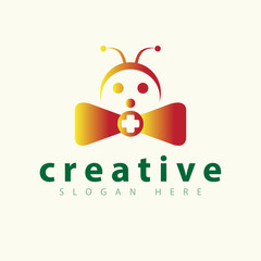 Medical bee logo icon vector template