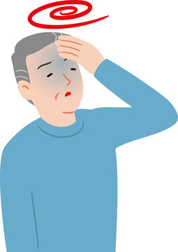 眩暈を起こしたシニア