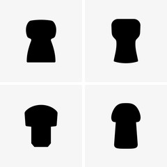 Different shapes of wine corks