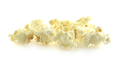 popcorn on white background.