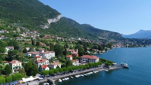 Village of Lenno, Tremezzina. Lake of Como, panoramic view.