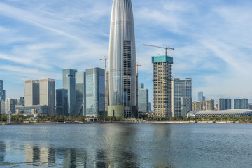 Fototapeta premium panoramic city skyline in shenzhen china