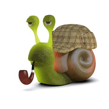 Vector 3d Sherlock Snail