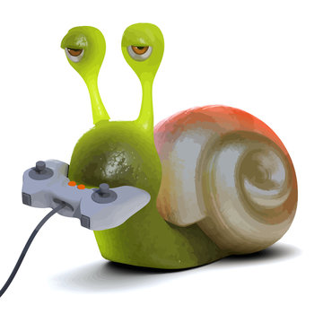 Vector 3d Gamer snail