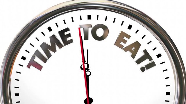 Time to Eat Lunch Dinner Food Clock 3d Animation