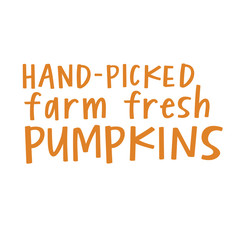 Hand-picked farm fresh pumpkins