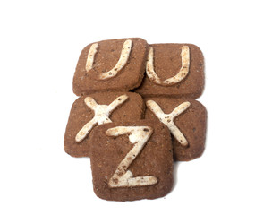 Shortbread biscuits  isolated on white background