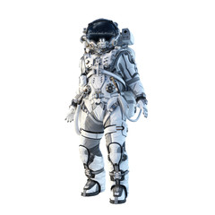 Astronaut on white. Mixed media - obrazy, fototapety, plakaty