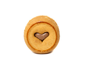 Shortbread biscuits  isolated on white background