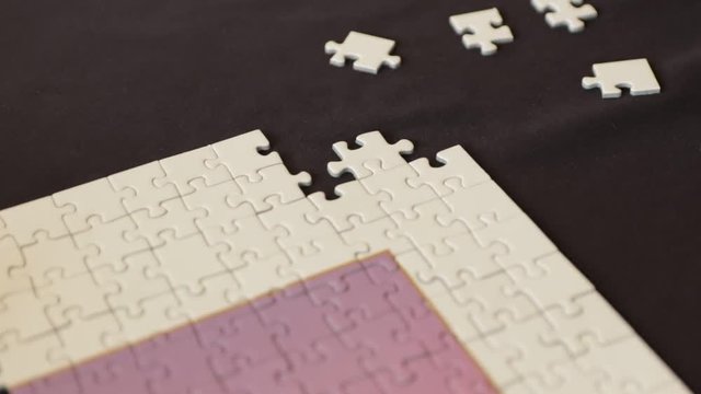 Entering the missing pieces of a jigsaw puzzle