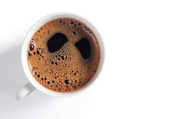 Cup of coffee with foam