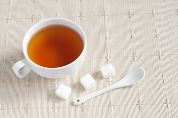 Cup of tea and sugar
