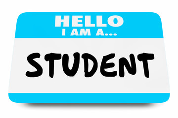 Student Class Learner Education Name Tag 3d Illustration