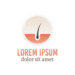 Fototapeta premium Hair follicle diagnostic center round logo