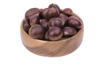 Fototapeta premium edible chestnuts on the plate