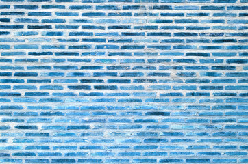 old blue brick wall texture background for loft architecture wallpaper and building retro or...