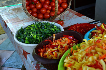 paprika tomatoe for vegetarian cooking