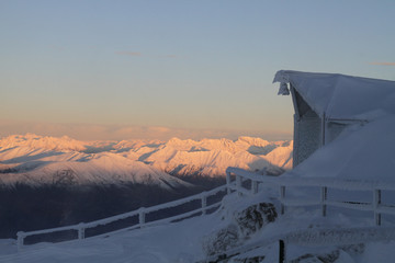 Panorama invernale delle Alpi