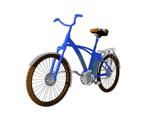 Blaues Elektro Fahrrad