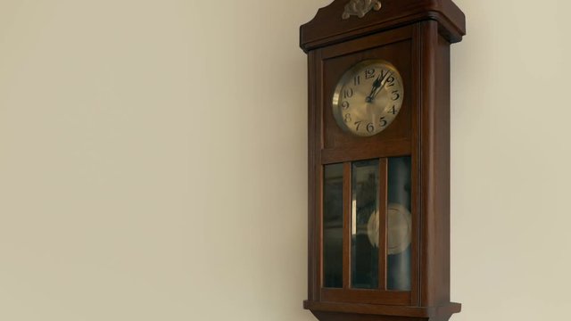Antique Clock On Wall Loop