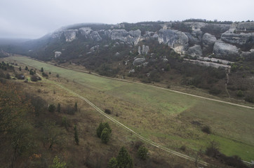 Obraz premium Cave town in the mountains