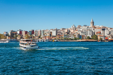 Fototapeta na wymiar The view of the Golden Horn, Istanbul, Turkey