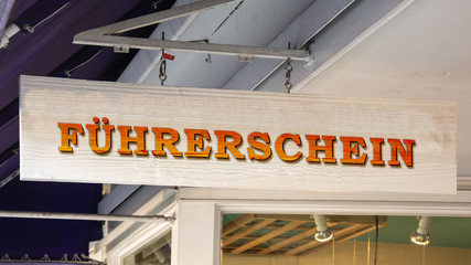 Fototapeta premium Schild 343 - Führerschein