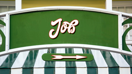 Obraz premium Schild 333 - Job