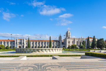 Hieronymites Monastery or Jeronimos is located in Belem in Lisbon, Portugal