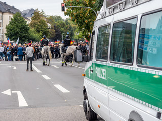 Polizeieinsatz während einer Demonstration