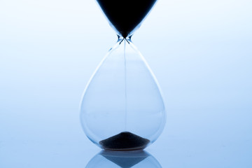 Sand clock, business time management concept