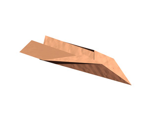Braunes Papierflugzeug