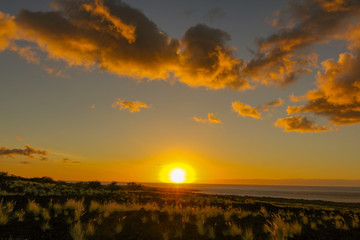 Naklejka na ściany i meble Island of Hawaii　Beautiful sunset
