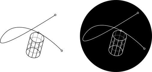 Icon of fishing feeder. Vector illustration