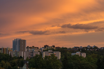 Fototapeta premium A part of Boeblingen on an early evening