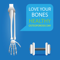 Anatomy of normal arm bone healthy. Illustration about human body part in vector style