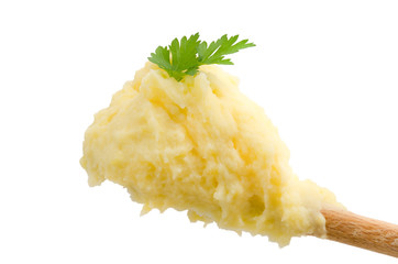 Eine Kochlöffel voll Kartoffelpüree