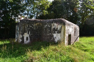 Pillbox-type world War 2 bunker in a field near Leuven, Belgium.