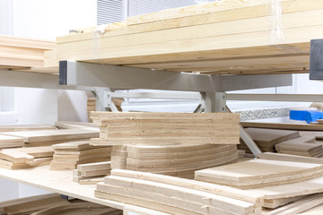 wooden blocks in the carpentry shop furniture
