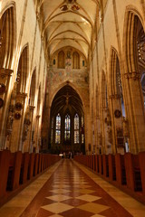 Fototapeta premium Innenansicht Mittelschiff des Ulmer Münsters 