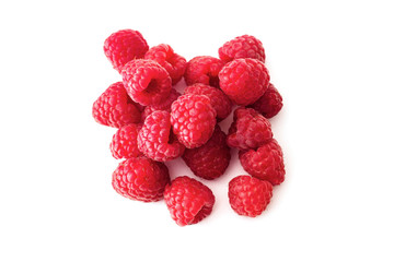 berries raspberries on a white background.