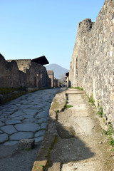 Pompeje, Wezuwiusz, Włochy - obrazy, fototapety, plakaty