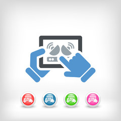 Antenna connection on tablet