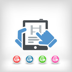 Movie or cinema news on tablet